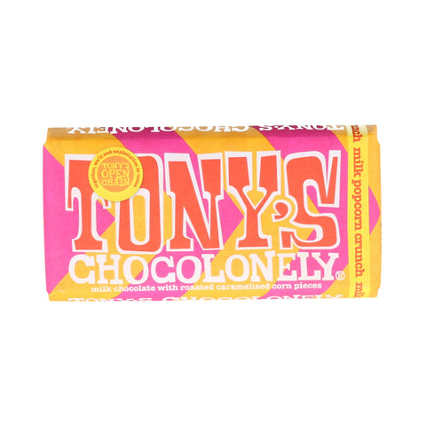 Tony's Chocolonely Milk Chocolate Popcorn Bar, 180g
