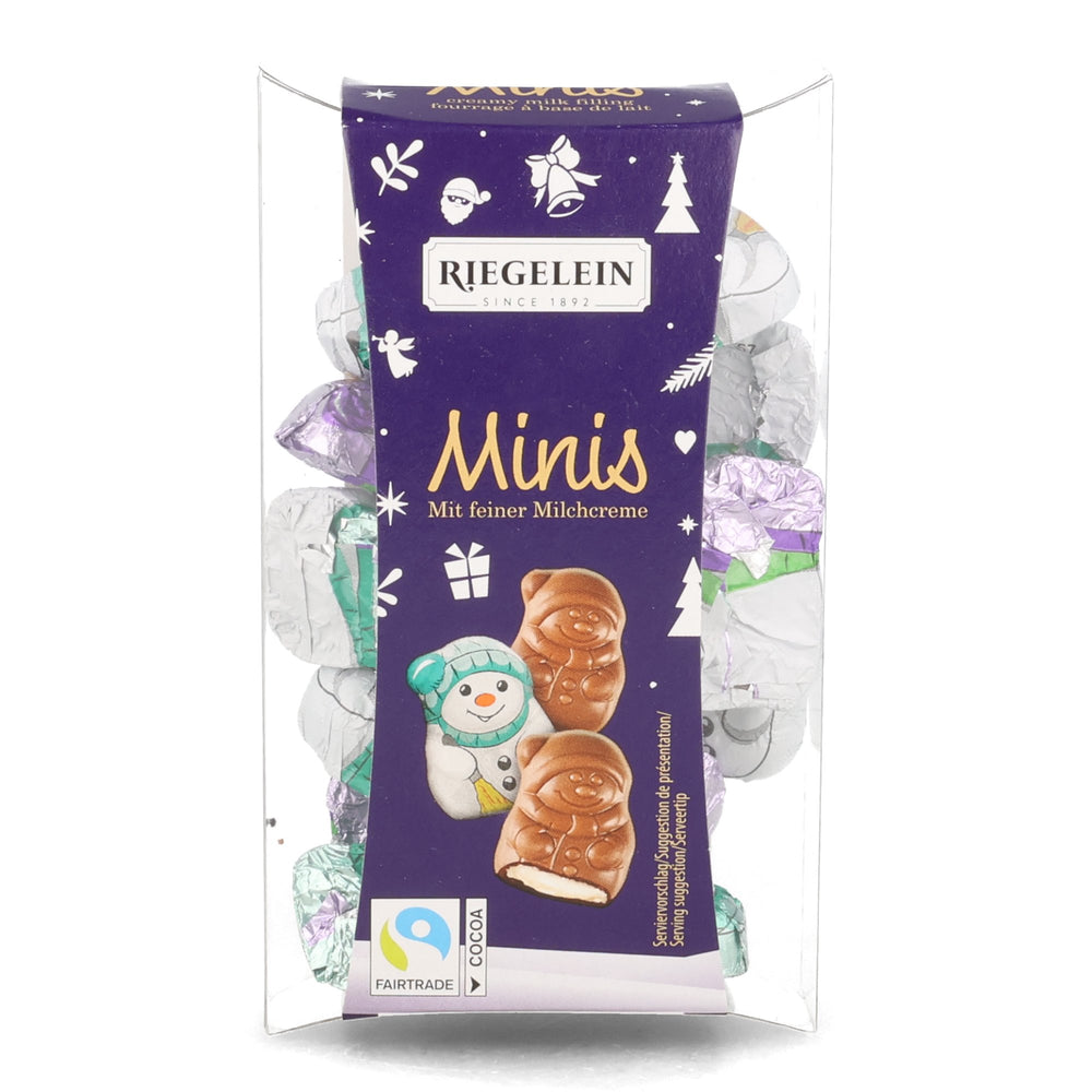 Riegelein Mini Milk Chocolate Cream Filled Snowmen in a Box, 100g