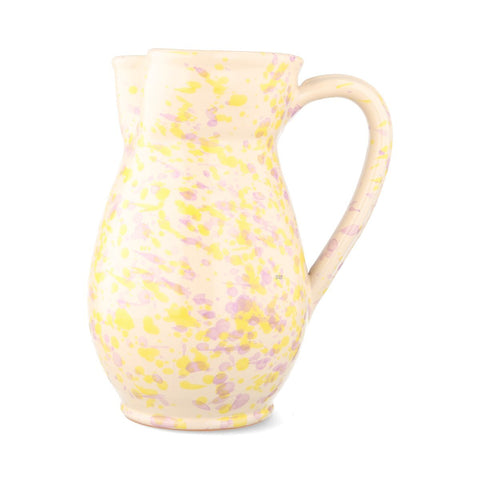 Puglia Lilac and Yellow Splatter Pitcher