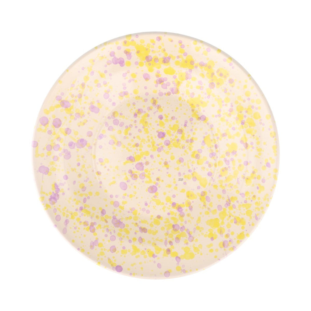 Puglia Lilac and Yellow Splatter Pasta Bowl, 29cm