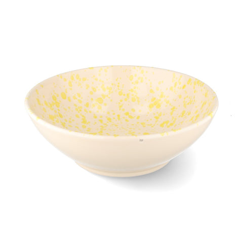 Puglia Bright Yellow Splatter Large Salad Bowl, 28cm