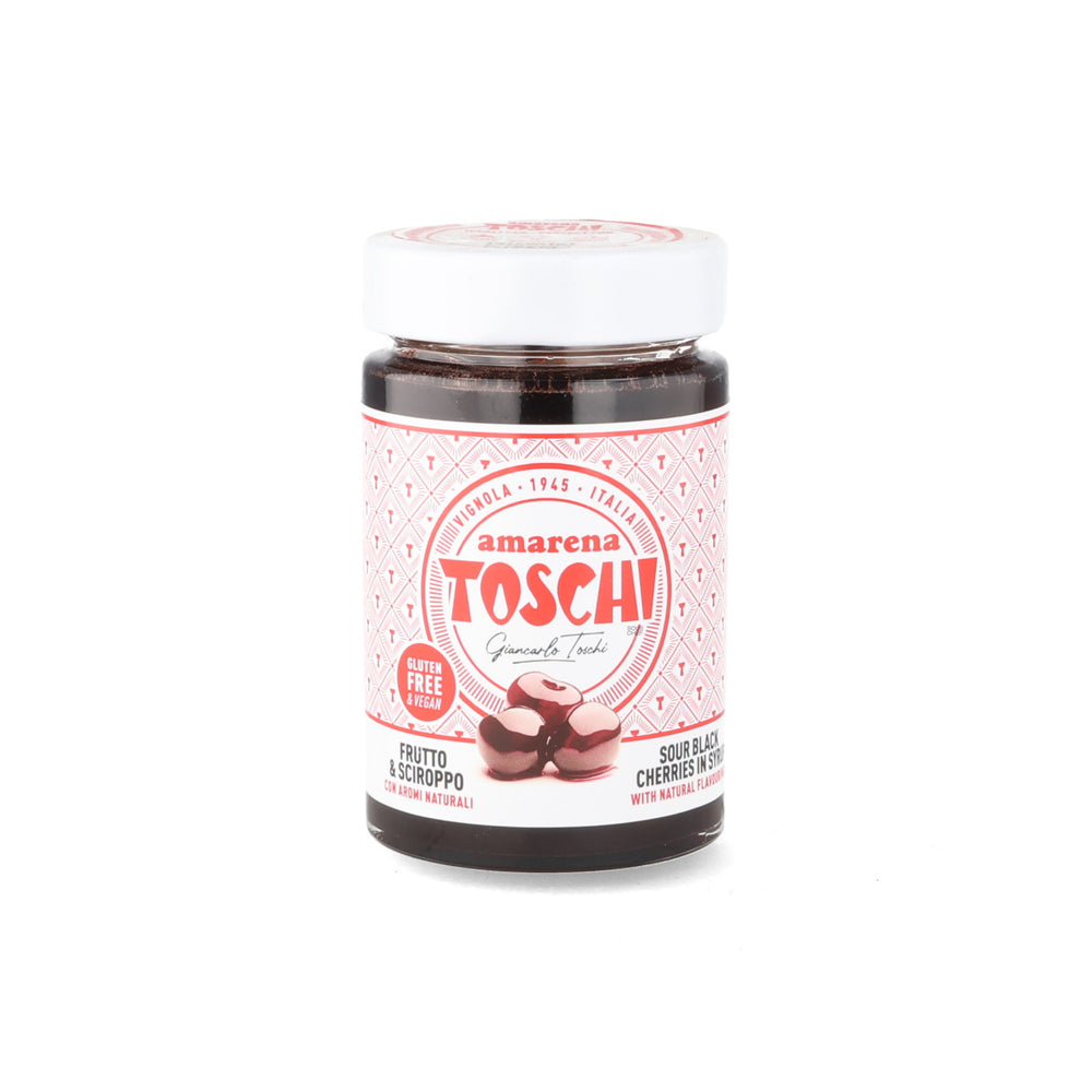 Toschi Sour Black Amarena Cherries in Syrup