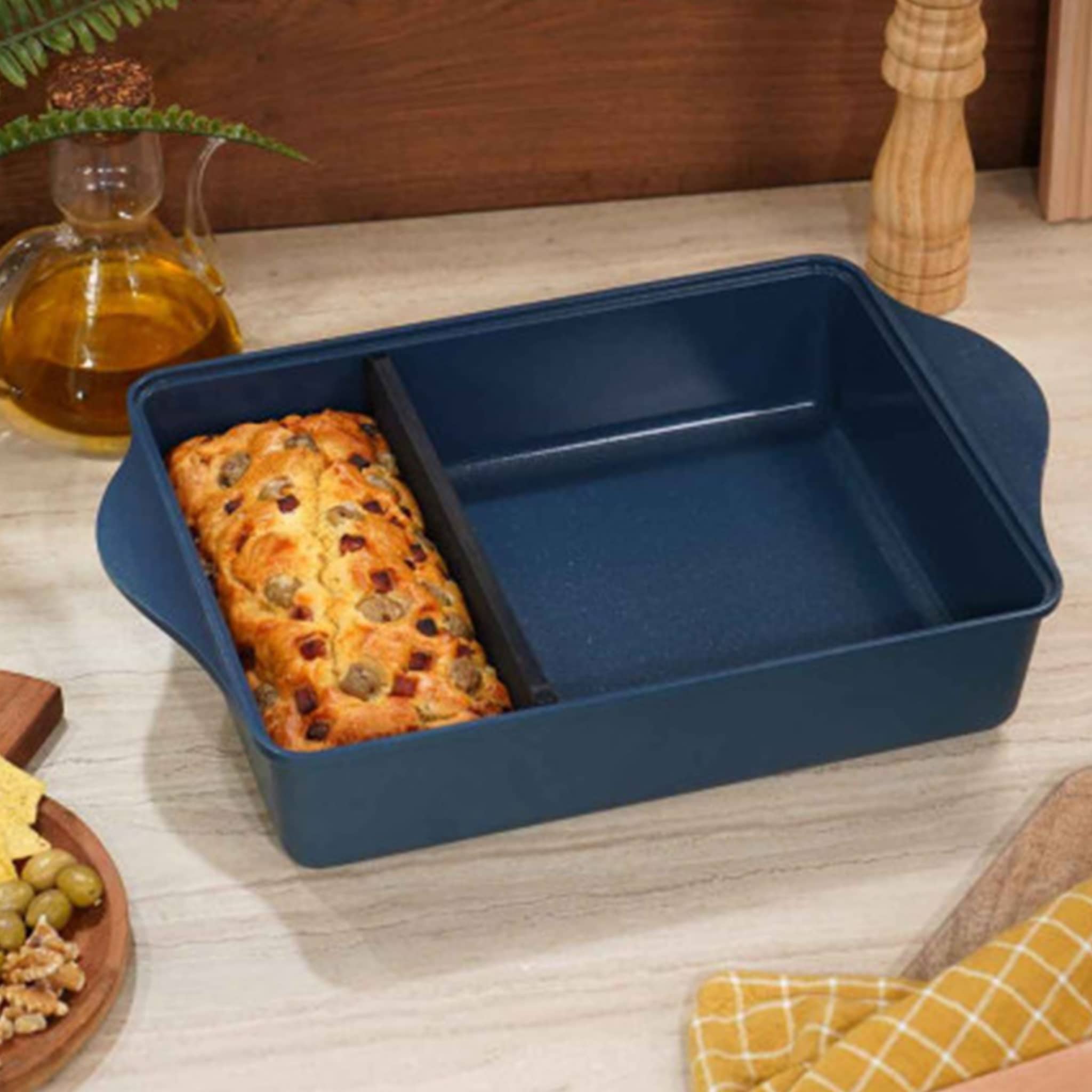 Cookut The Incredible Blue Adjustable Non-Stick Roasting Pan, 40x30cm