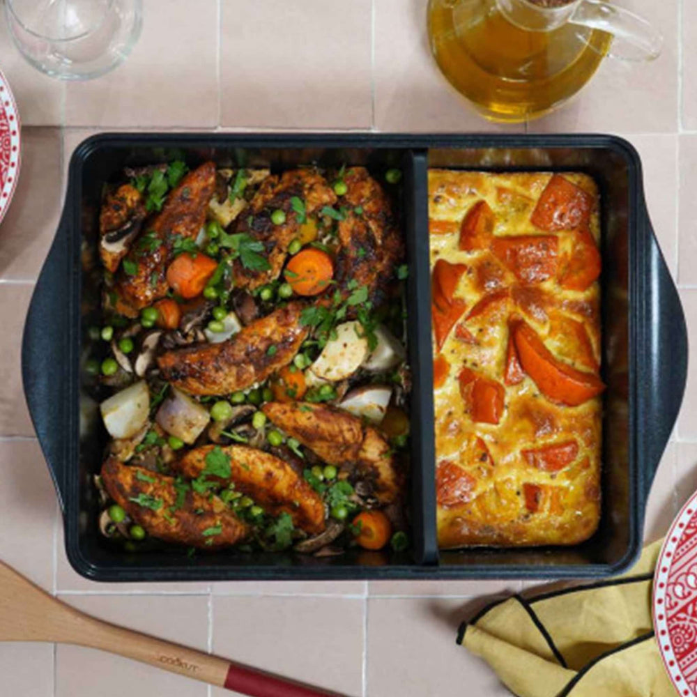 Cookut The Incredible Black Adjustable Non-Stick Roasting Pan, 40x30cm