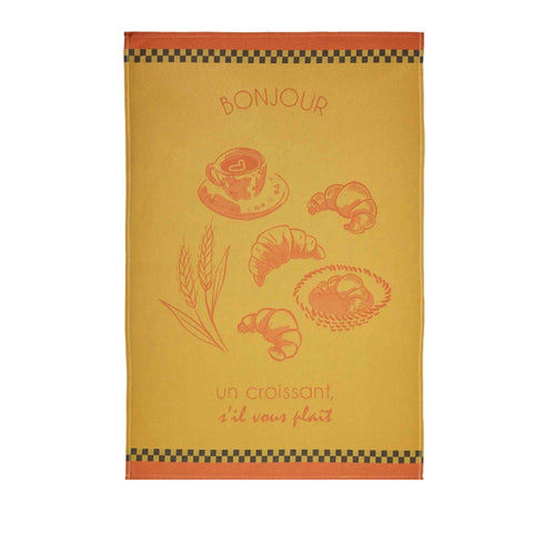 Coucke Jacquard Cotton Tea Towel - Croissant