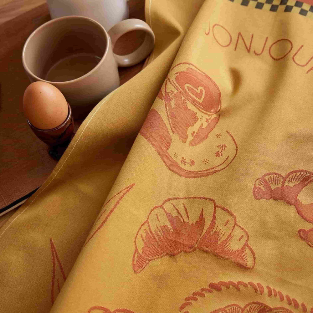 Coucke Jacquard Cotton Tea Towel - Croissant