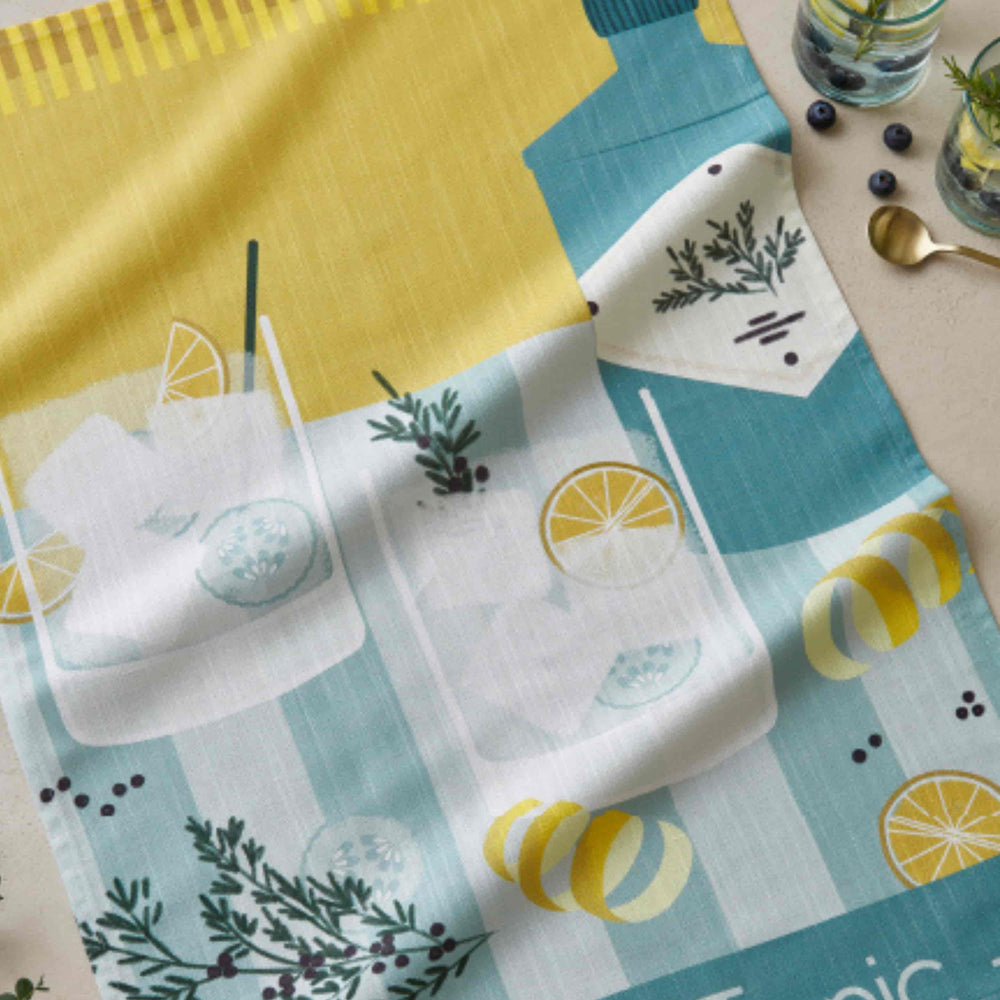 Coucke Linen Blend Tea Towel - Gin & Tonic
