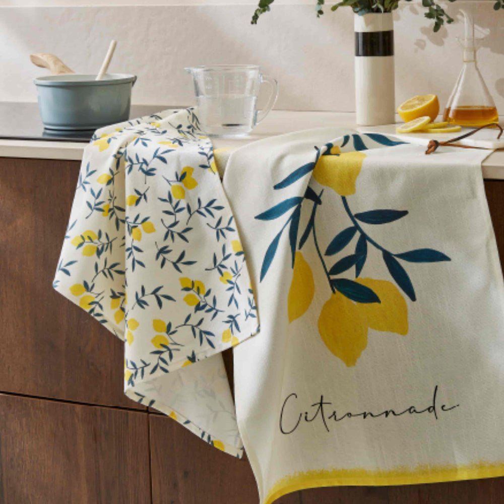 Coucke Linen Blend Tea Towel - Lemons