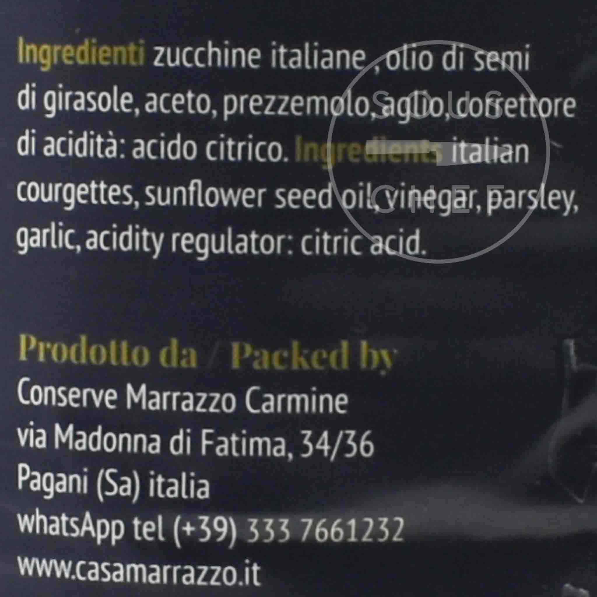 Casa Marrazzo Grilled Zucchini in Oil, 1kg