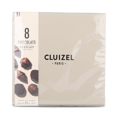 Cluizel Set of 8 Dark & Milk Chocolate Bonbons, 85g