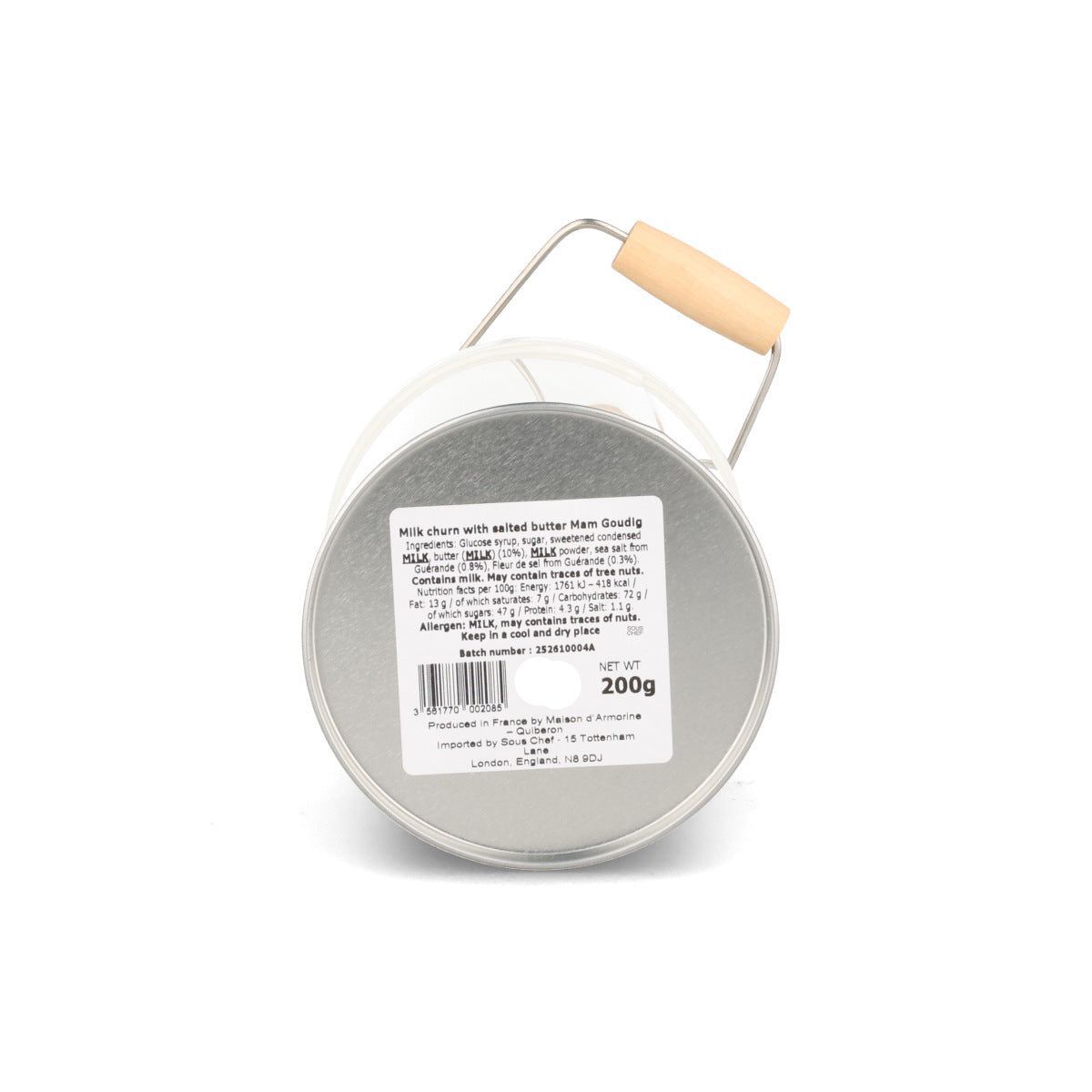 French Salted Butter Caramels in Vintage Style Milk Churn, 200g