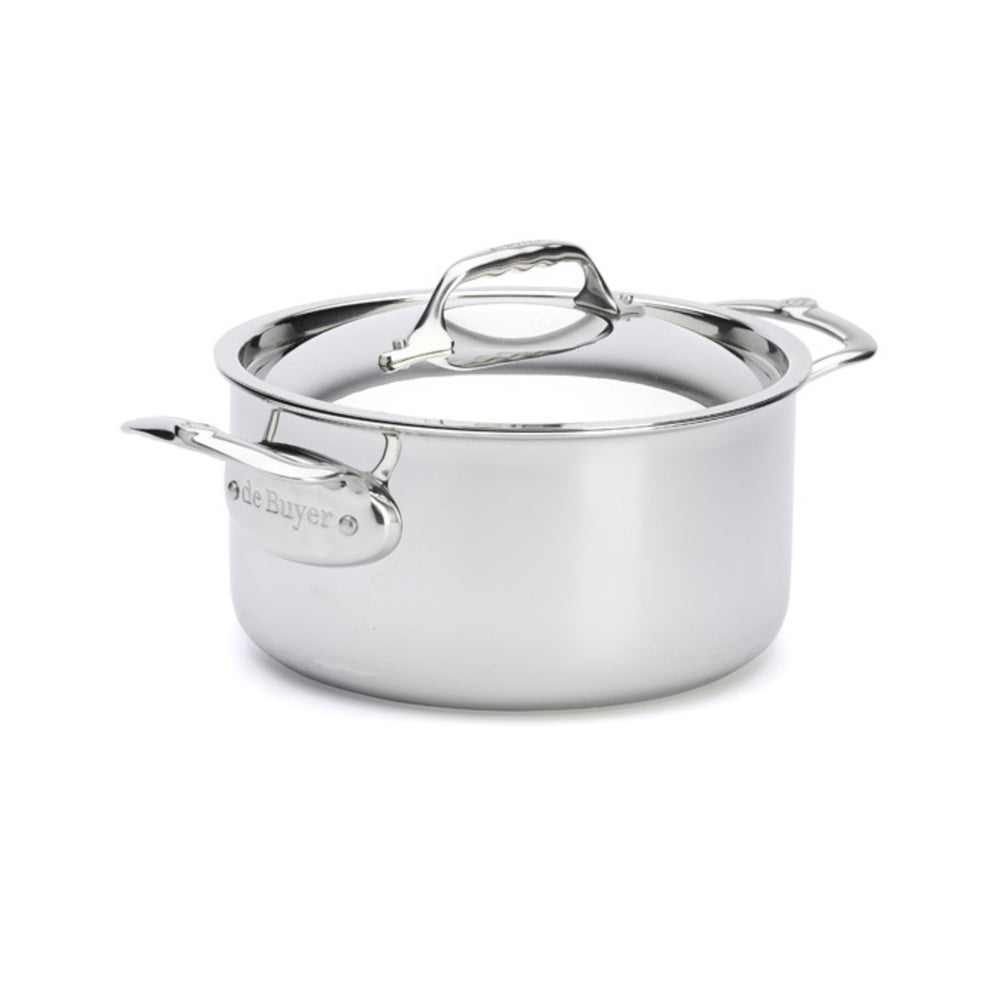 De Buyer Affinity Stainless Steel Casserole Pan with Lid