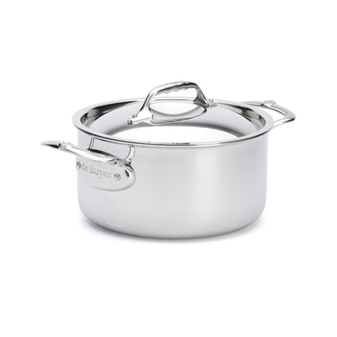 De Buyer Affinity Stainless Steel Casserole Pan with Lid