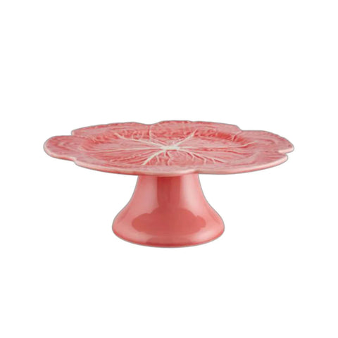 Bordallo Pinheiro Pink Cabbage Cake Stand, 31cm