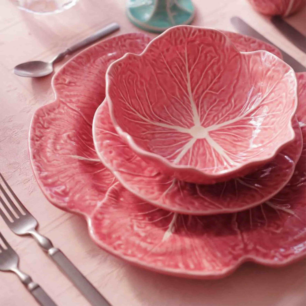 Bordallo Pinheiro Pink Cabbage Plate, 19cm