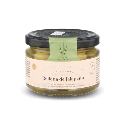 Jalapeno Stuffed Green Gordal Olives, 280g