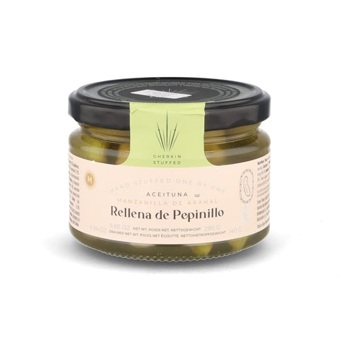 Gherkin Stuffed Green Manzanilla Olives, 280g