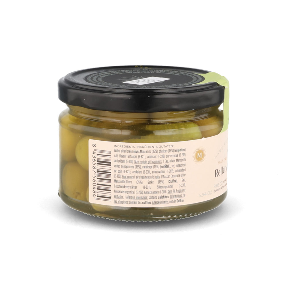 Gherkin Stuffed Green Manzanilla Olives, 280g