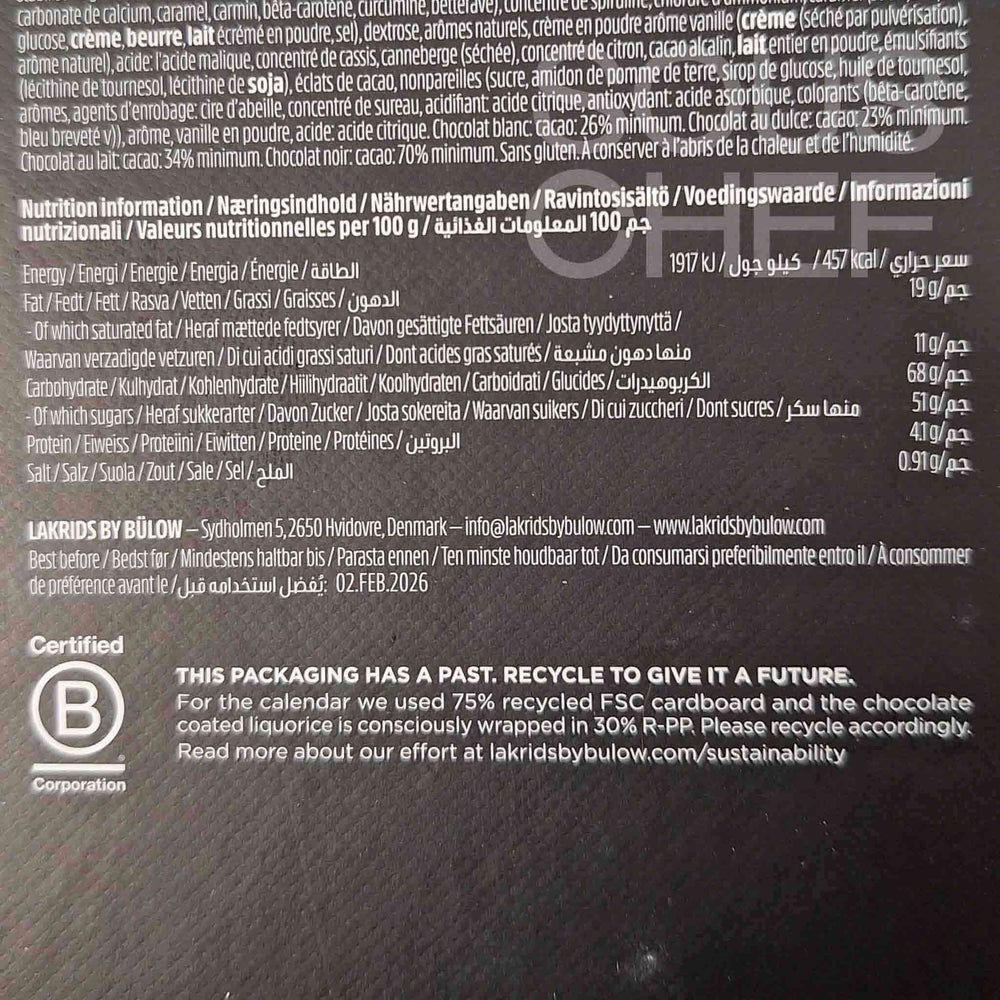 Lakrids Liquorice Advent Calendar, 345g