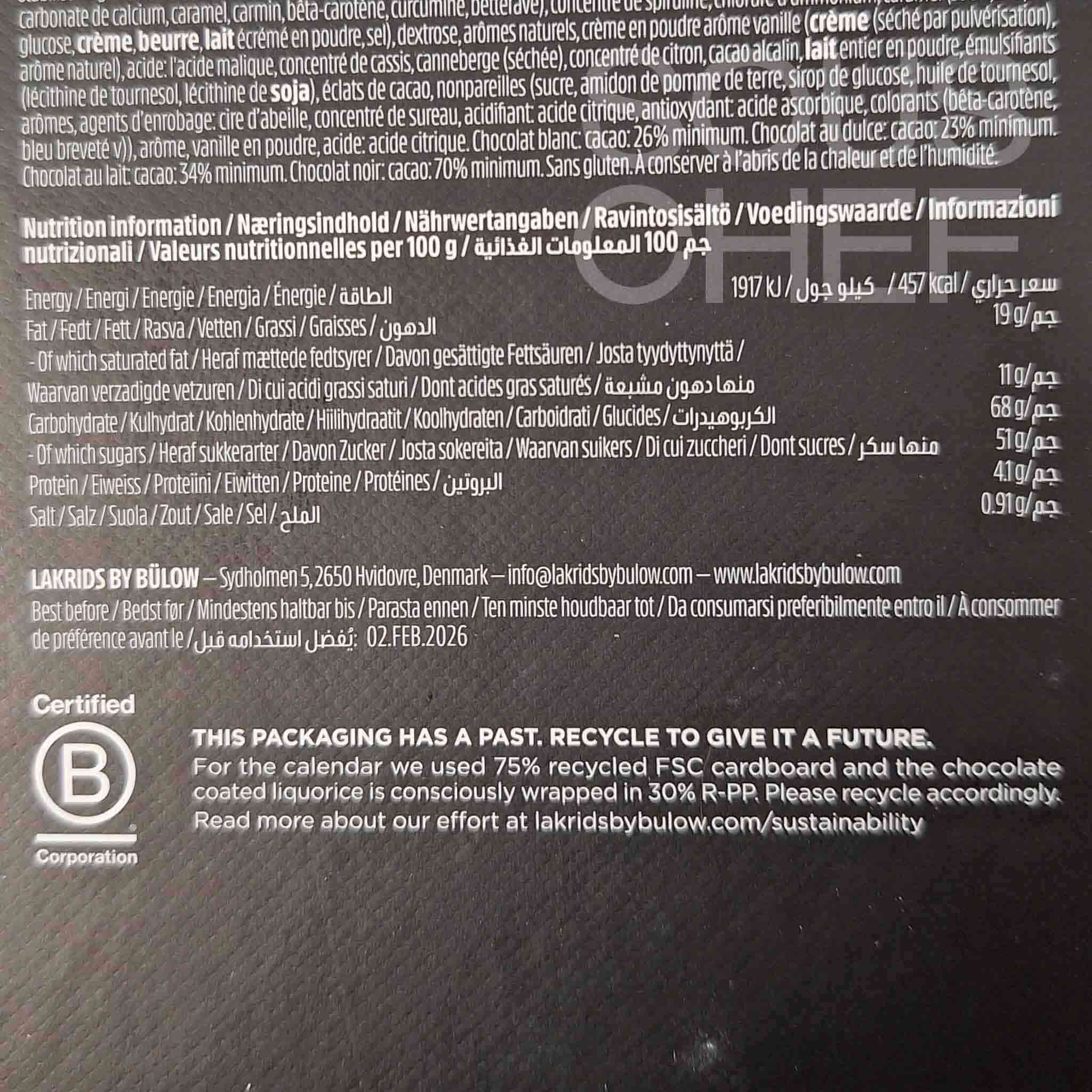 Lakrids Liquorice Advent Calendar, 345g