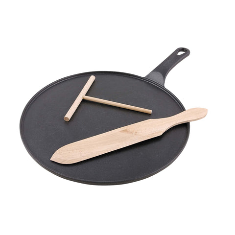Chasseur Black Cast Iron Crepe Pan, 30cm
