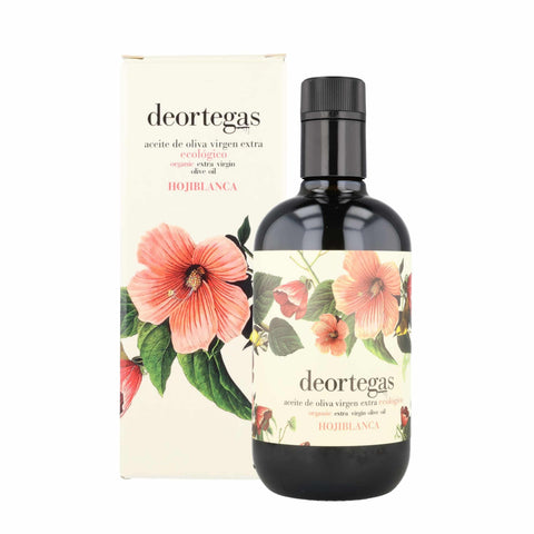 DeOrtegas Hojiblanca Extra Virgin Olive Oil in Floral Gift Box, 500ml