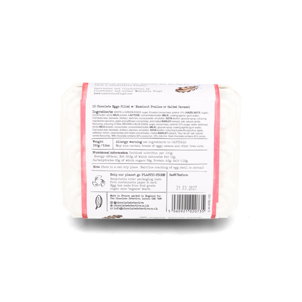 The Chocolate Detective 12 Wren Eggs, 150g