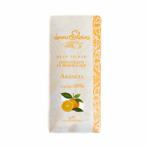 Donna Elvira Orange PGI Modican Chocolate Bar, 70g