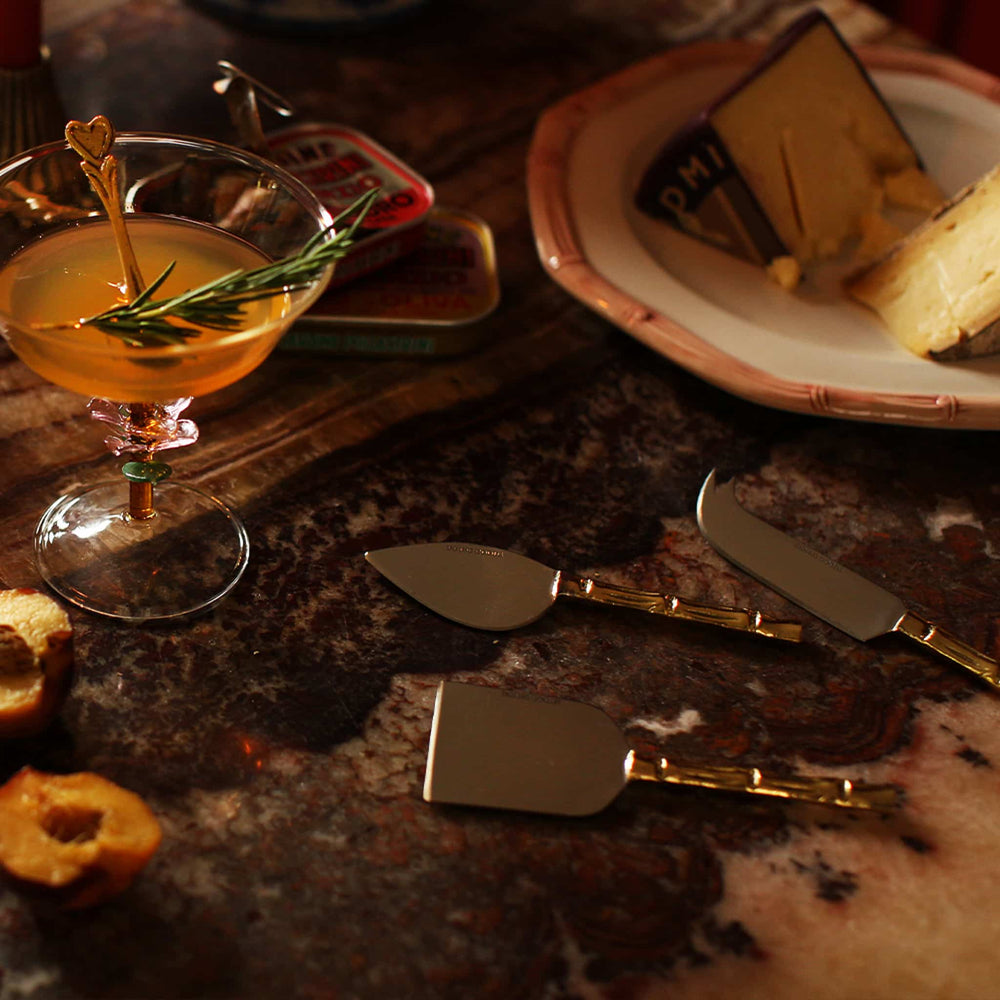 Doing Goods Set of 3 Bodhi Bamboo Cheese Knives Set in Giftbox