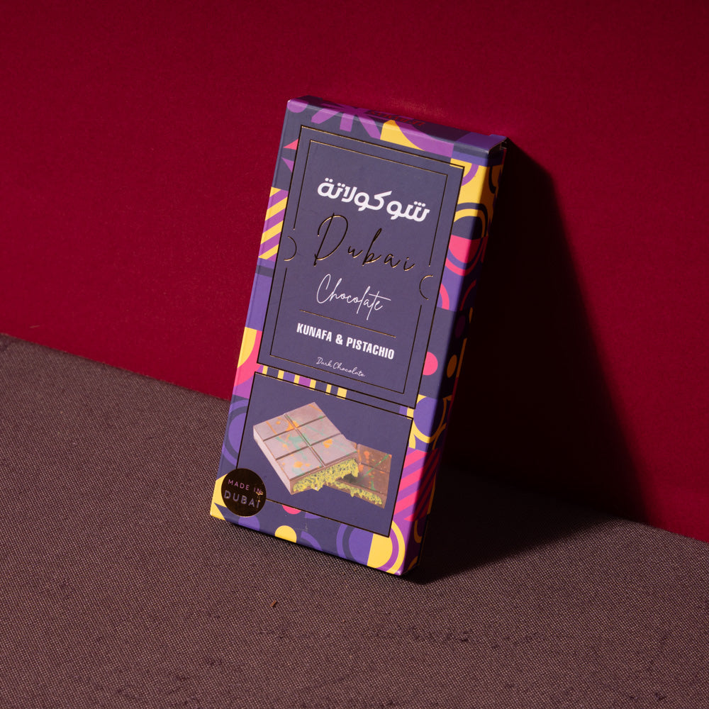 Le Damas "Original Dubai Chocolate" Bar, Dark Choc, Pistachio & Kunafa, 185g