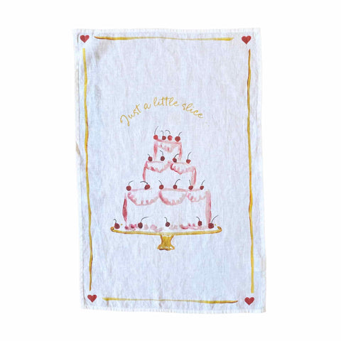 Dinette Just A Slice Linen Tea Towel