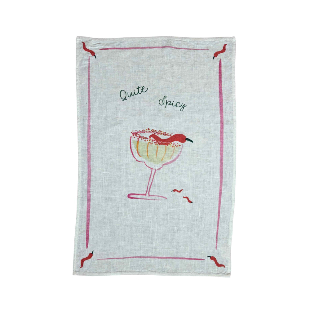 Dinette Quite Spicy Linen Tea Towel