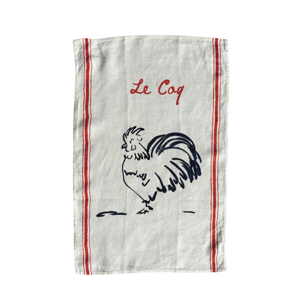 Dinette Le Coq Linen Tea Towel