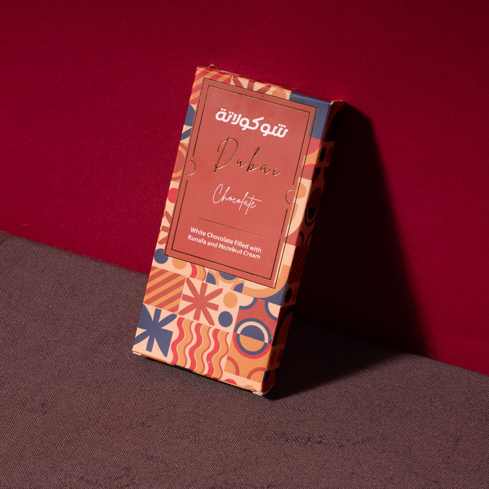 Le Damas Dubai Chocolate Bar, White Choc & Hazelnut Cream, 185g