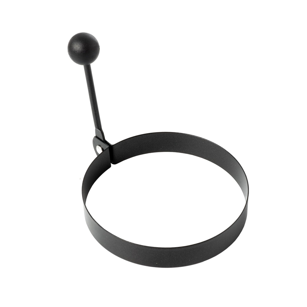 Set of 2 Non-Stick Egg Rings with Folding Handle