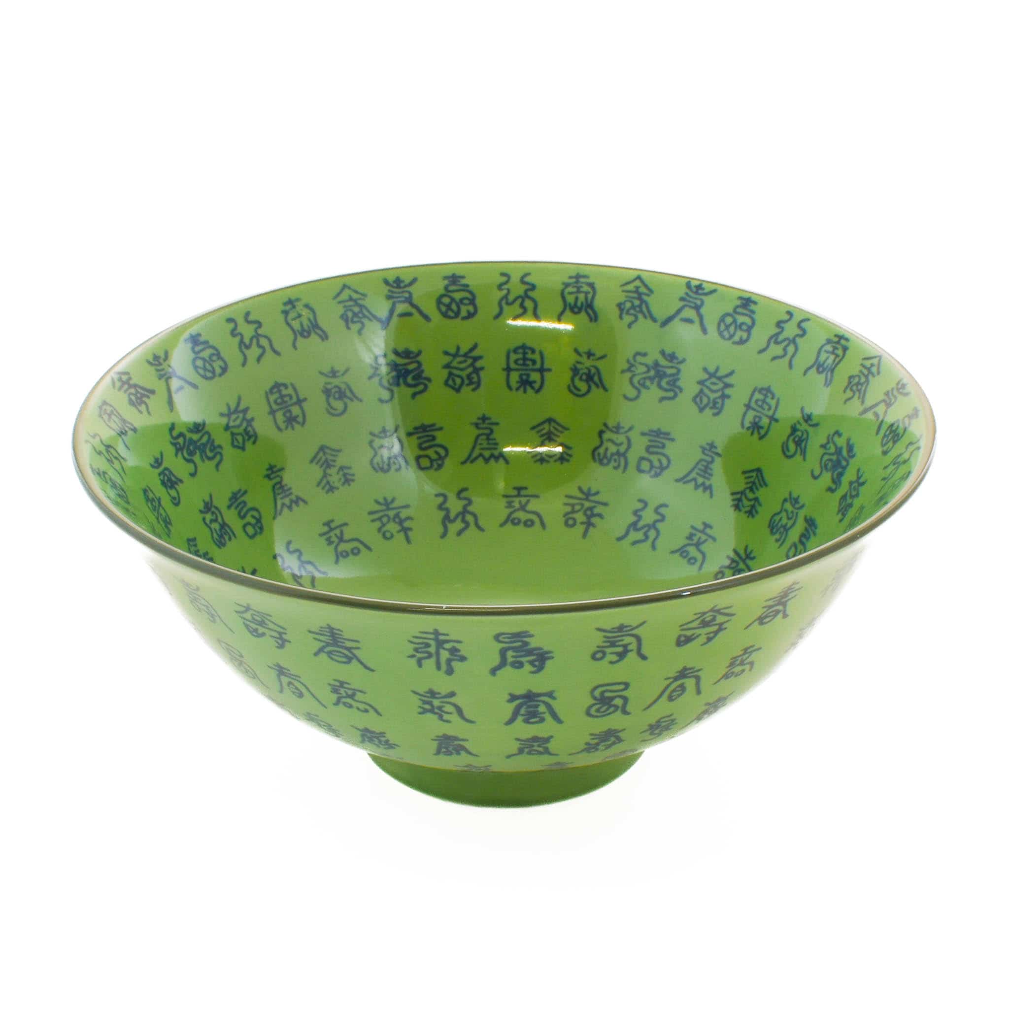Green Chinese Ceramic Noodle Bowl