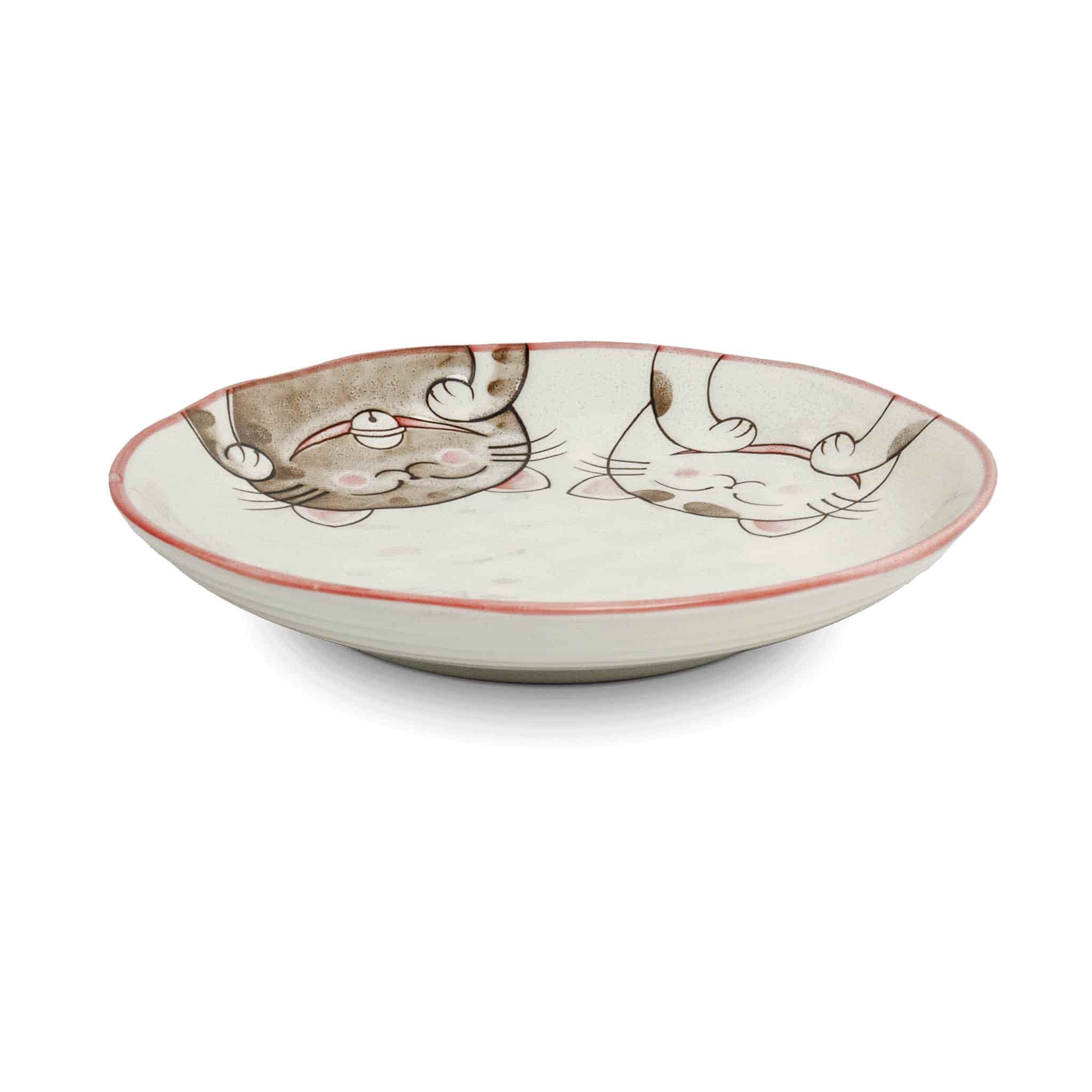 Pink Lucky Cat Japanese Side Plate