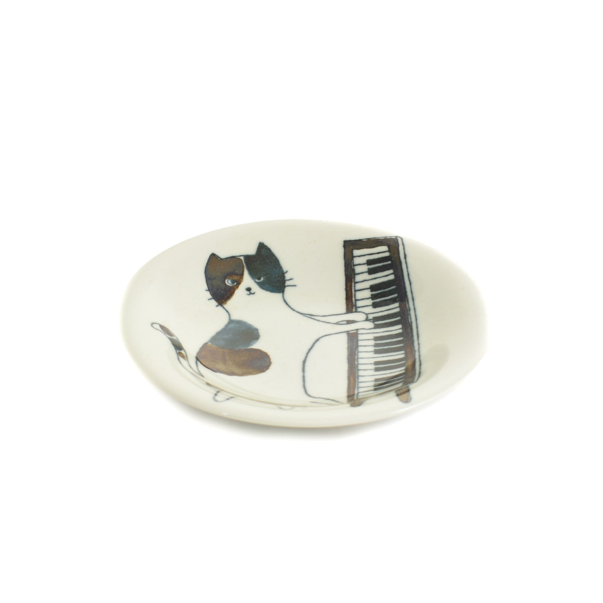 Musical Cat Japanese Side Plate, 16cm