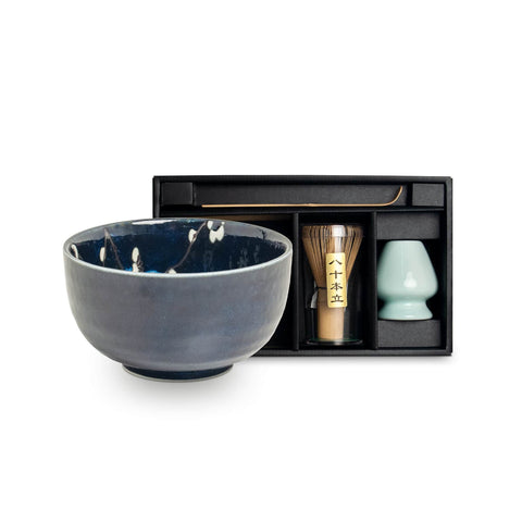 Blue Sakura Matcha Bowl & Whisk Set