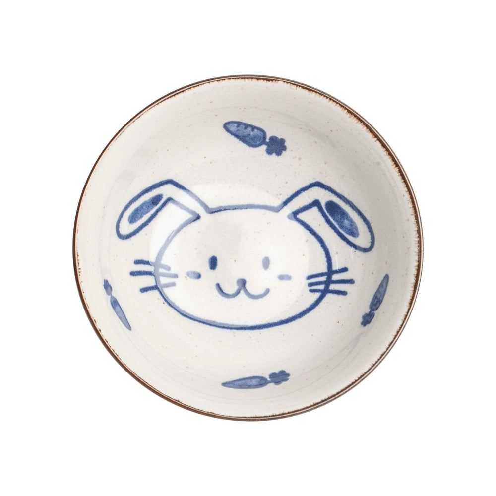 Matte Porcelain Rabbit & Carrot Bowl, 20cm