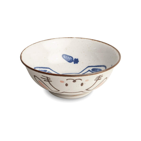 Matte Porcelain Rabbit & Carrot Bowl, 20cm