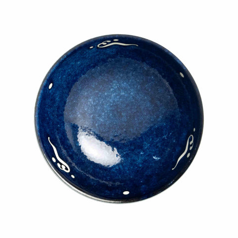 Dark Blue Whale Ramen Bowl, 22cm