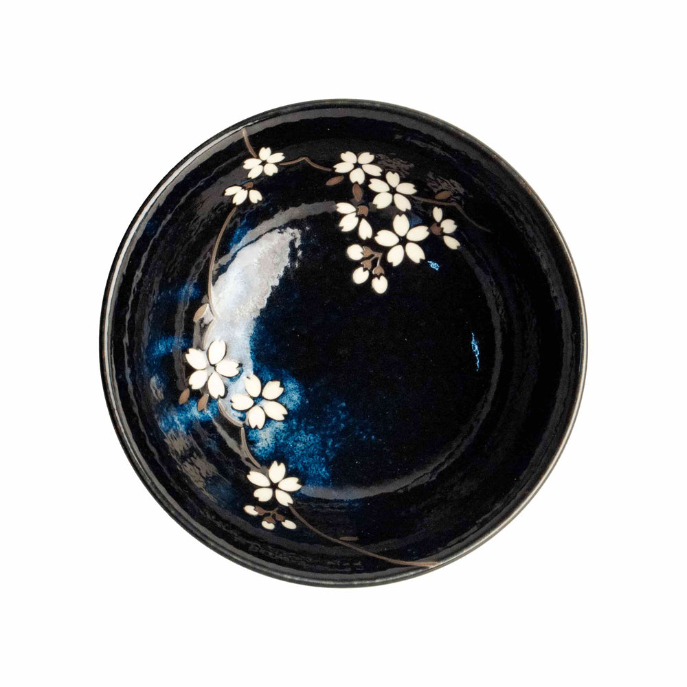 Black Blossom Ramen Bowl, 21cm