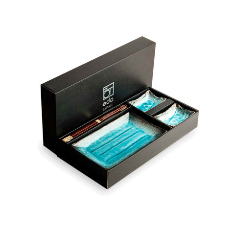 Turquoise Glaze Sushi Serving Set