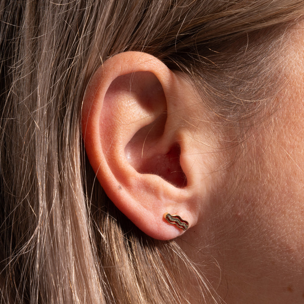 Pair of Coordinating Egg & Bacon Stud Earrings