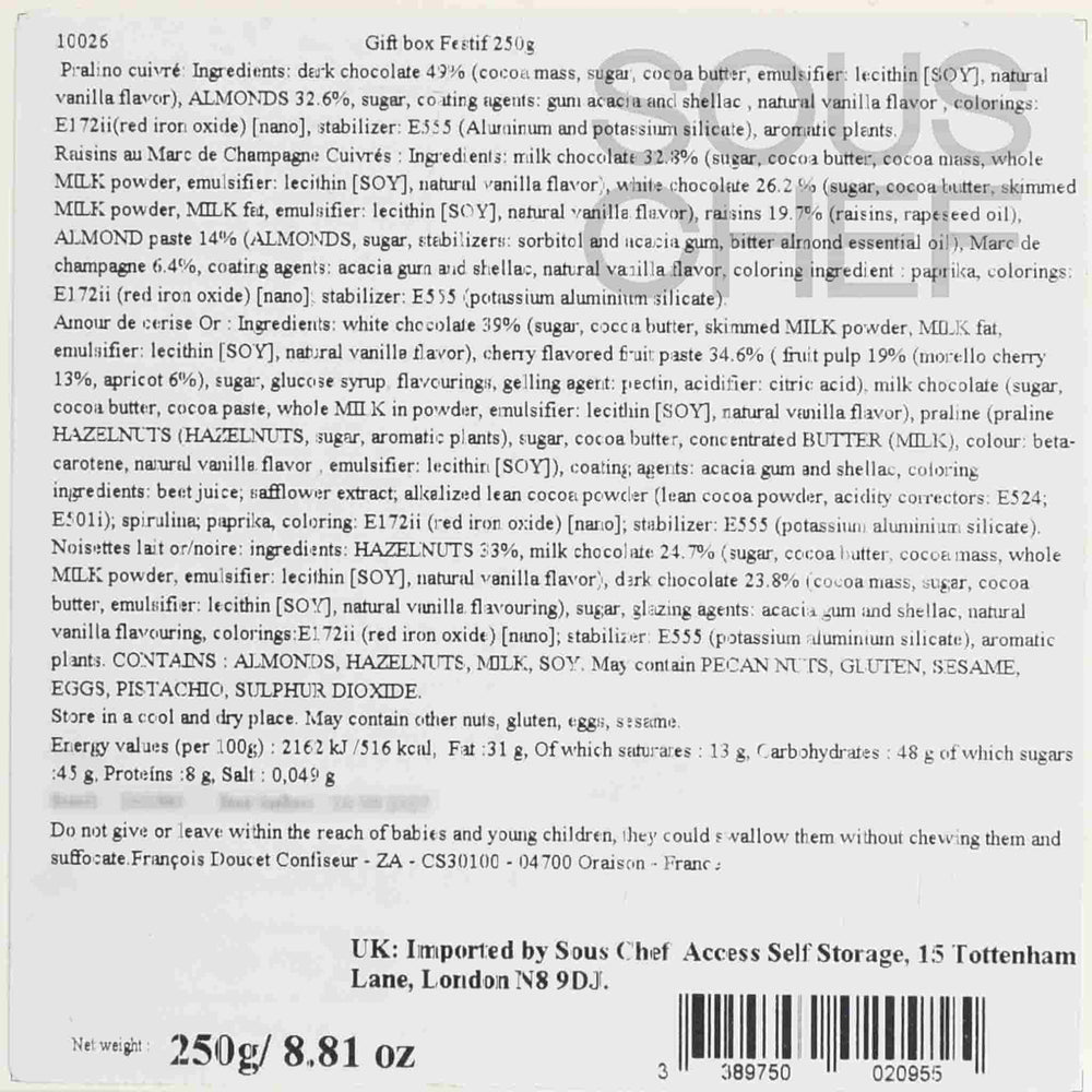 Francois Doucet Assorted Confectionery Gift Box, 250g