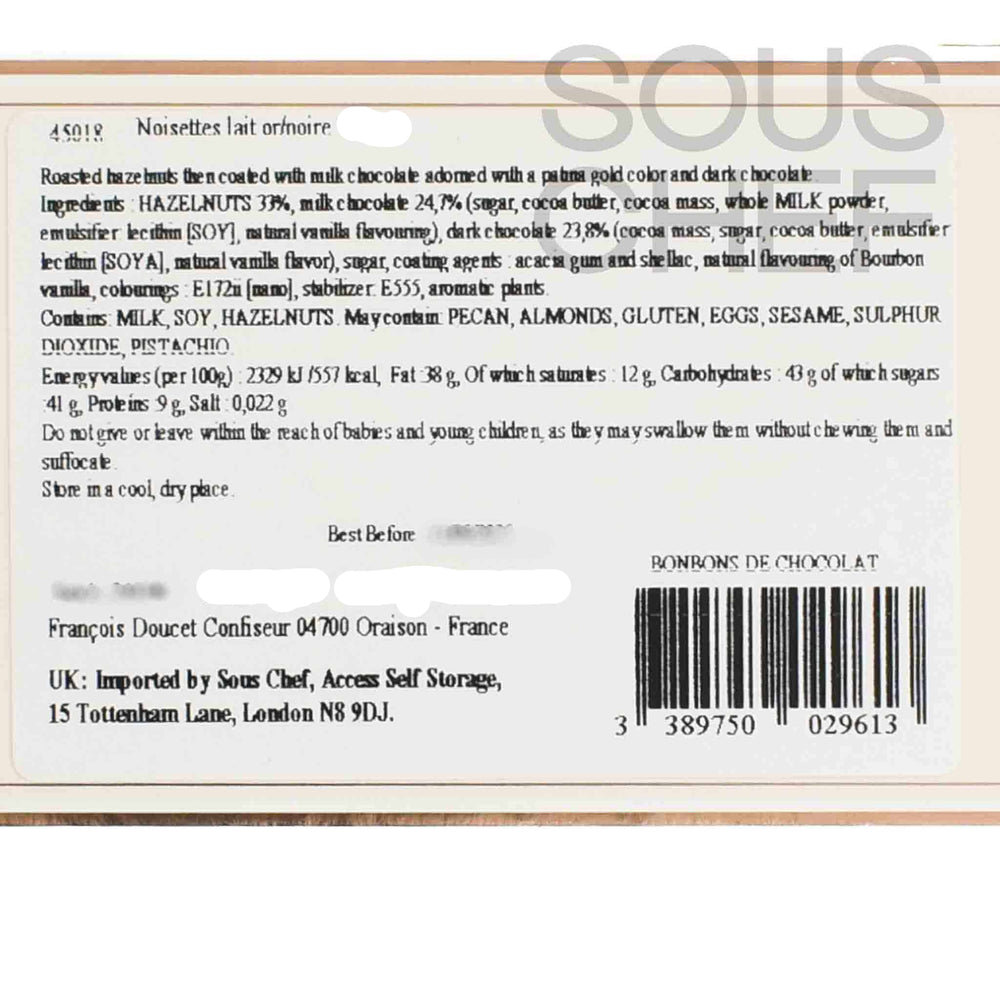 Francois Doucet Chocolate Covered Roasted Hazelnuts Dark & Milk, 160g