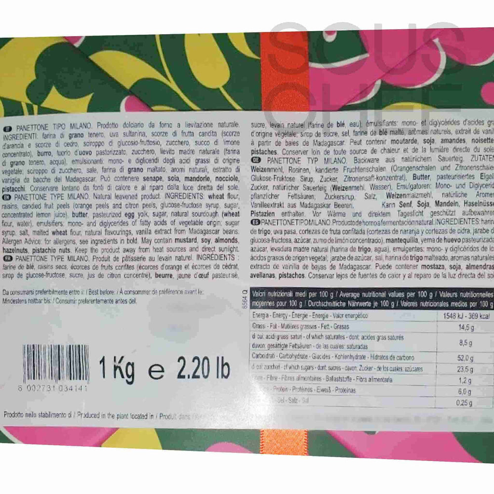 Sous Chef Milano Panettone, 1kg