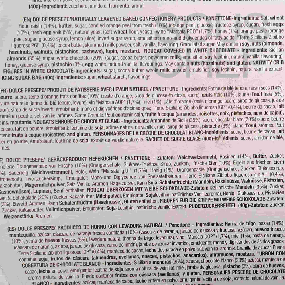 Fiasconaro Traditional Panettone with White Chocolate Nativity, 1.7kg