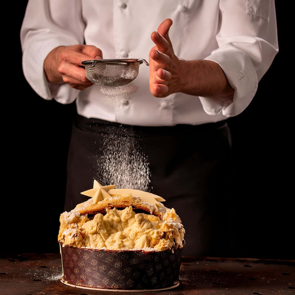 Fiasconaro Traditional Panettone with White Chocolate Nativity, 1.7kg